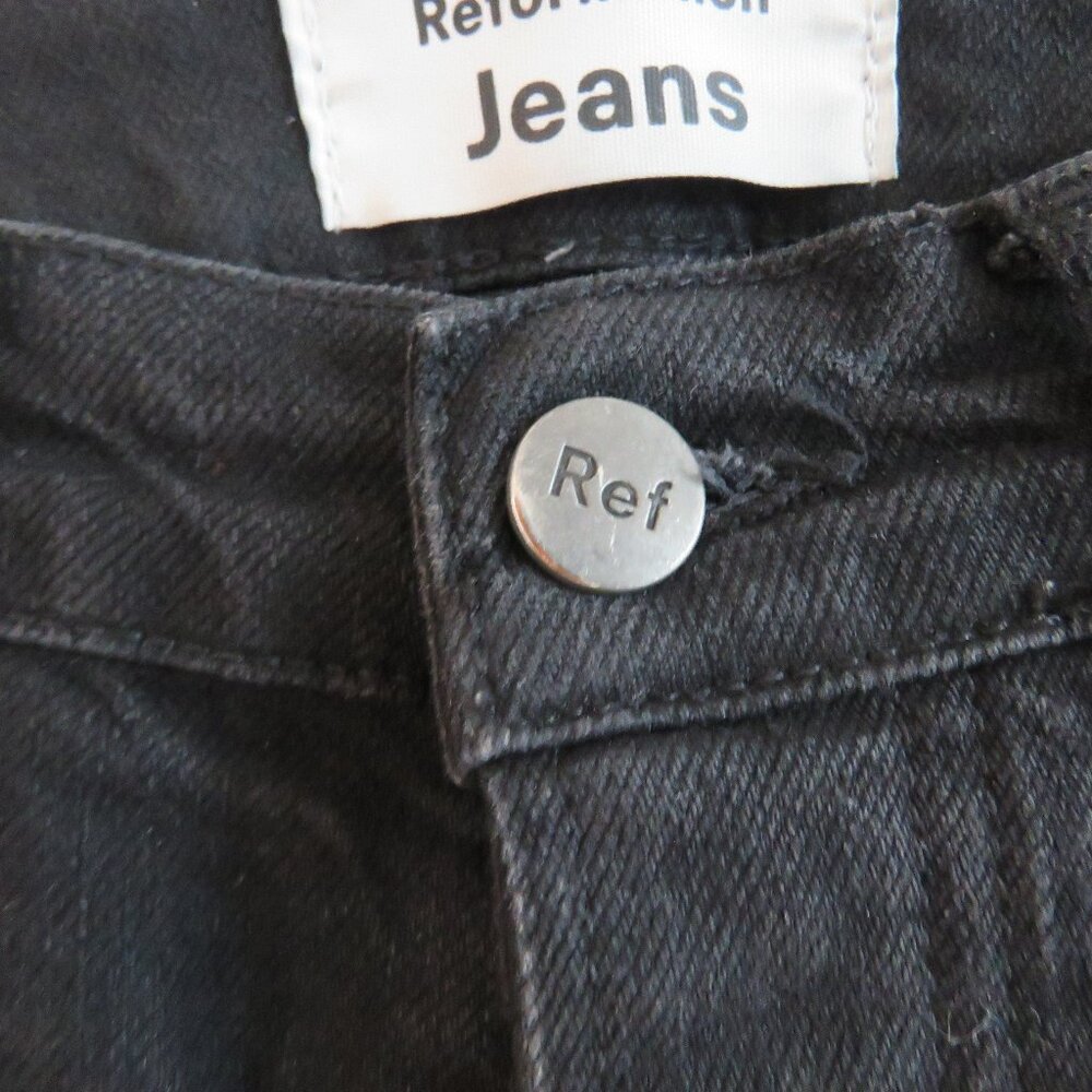 REFORMATION Serena High Skinny Crop Jeans in Black - Size US 24 - Picture 6 of 15